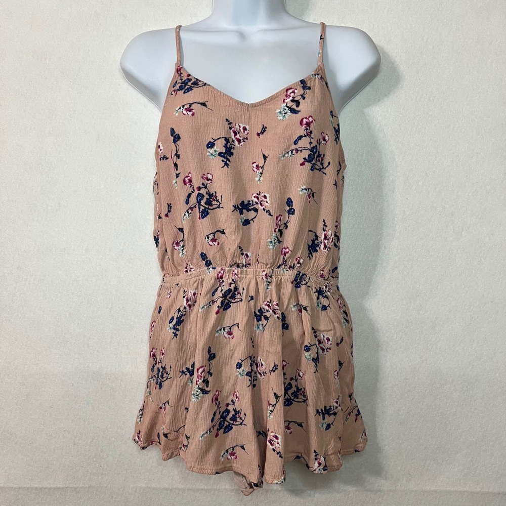 Shein Floral Dusty Pink Cottagecore Ditsy Boho Festival Spaghetti Strap Romper M